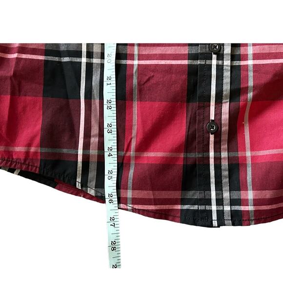 Tony Hawk Red Plaid Short Sleeve Button-Down Boys Size XL - Picture 5 of 6